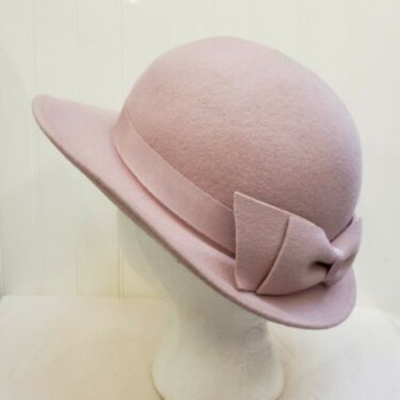 Classic Vintage Soft Blush Pink Doeskin 100% wool Hat Geo W Bullman Co Inc USA - Picture 6 of 6